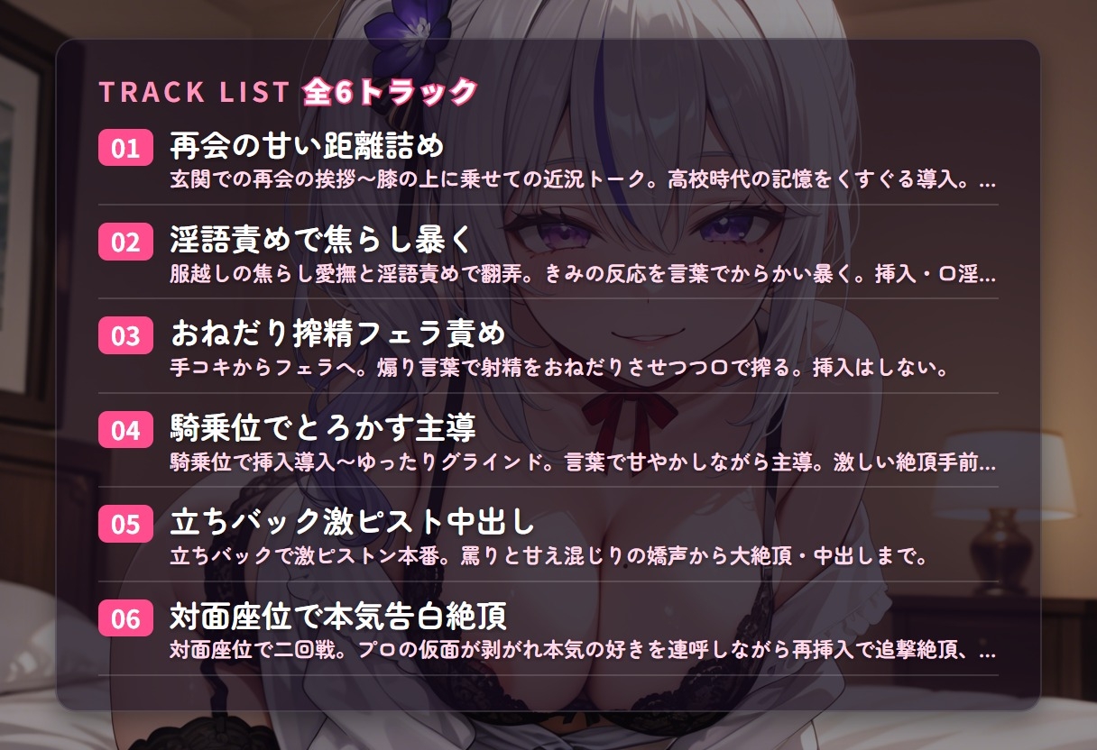 【淫語責め×ベタ惚れ堕ち】小悪魔甘やかしご奉仕嬢の指名リピート種付け ～焦らし暴いて本気告白までずっと搾精♡～(全56分) 画像2