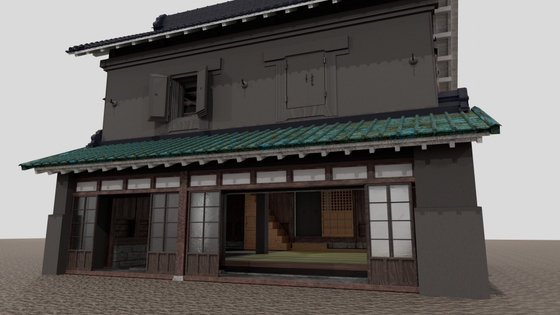 3DCG 旧島田家住宅(店蔵:府中市郷土の森)