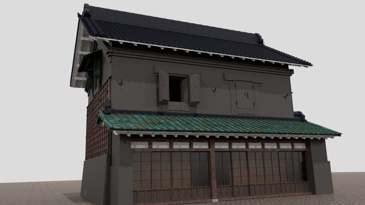 3DCG 旧島田家住宅(店蔵:府中市郷土の森) 画像1