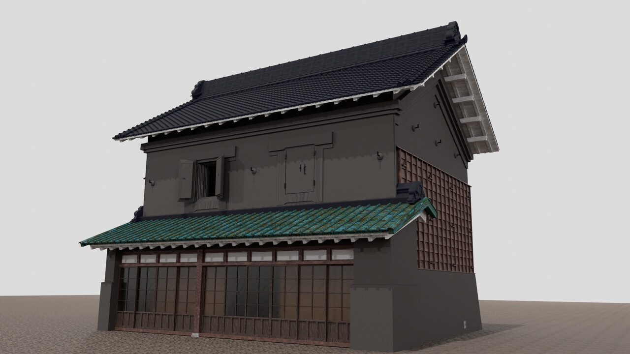 3DCG 旧島田家住宅(店蔵:府中市郷土の森) 画像2