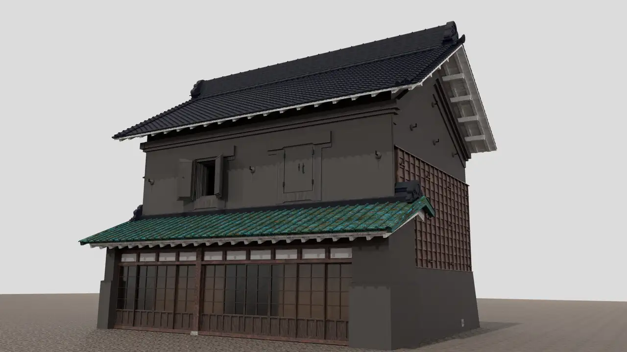 3DCG 旧島田家住宅(店蔵:府中市郷土の森) サンプル画像 2
