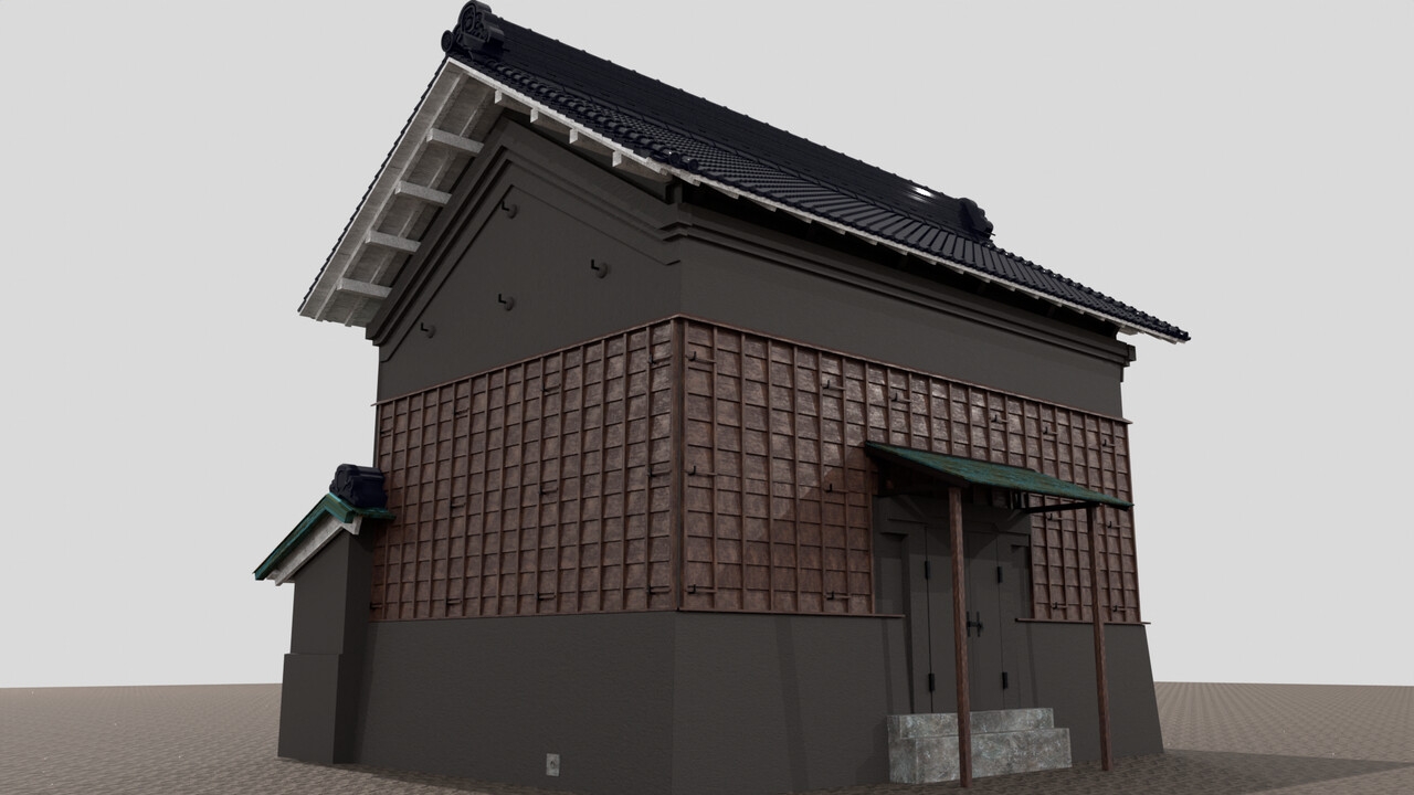 3DCG 旧島田家住宅(店蔵:府中市郷土の森) 画像3