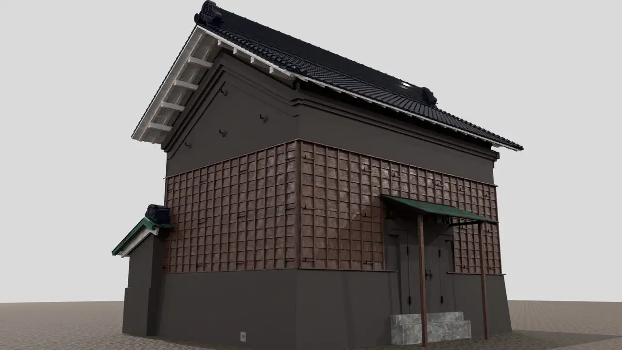 3DCG 旧島田家住宅(店蔵:府中市郷土の森) サンプル画像 3