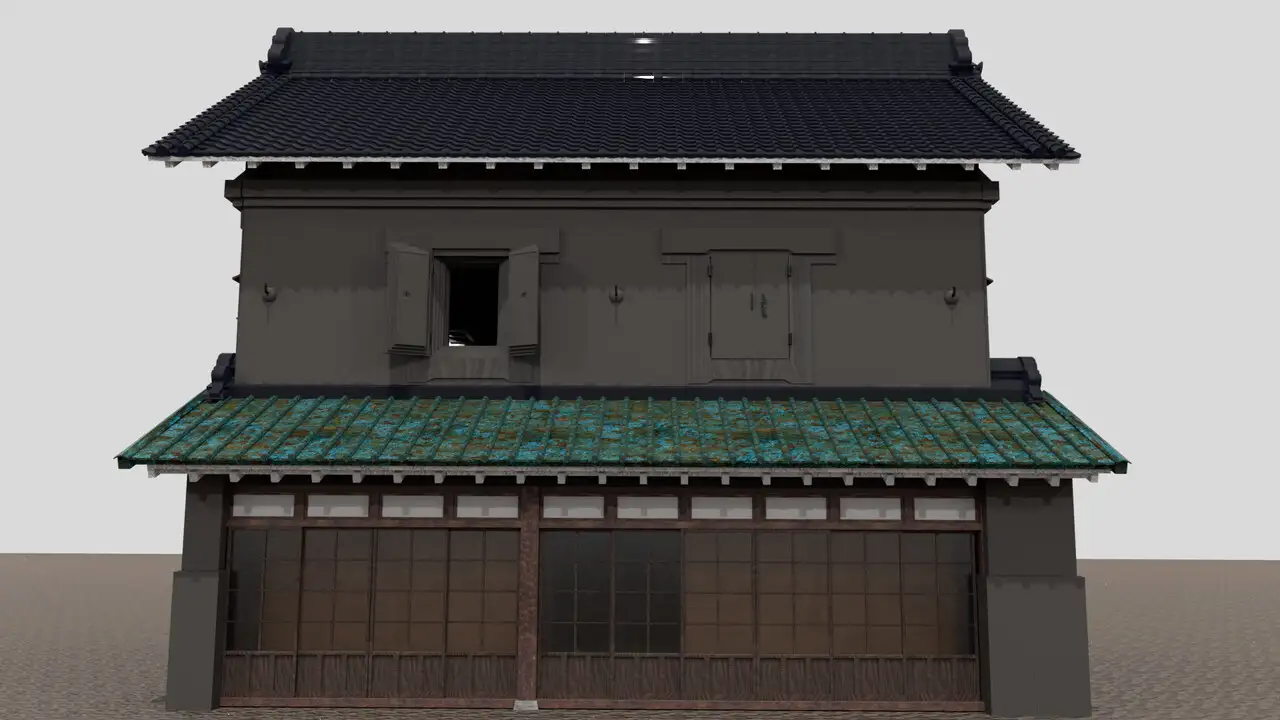 3DCG 旧島田家住宅(店蔵:府中市郷土の森) サンプル画像 4
