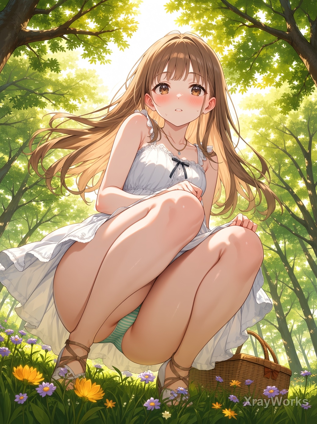 木漏れ日の秘密 ~白ワンピ美少女のチラリズムCG集~ 全119枚 画像2