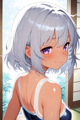 水着イラスト集 その6 5人のスクール水着編【100枚】