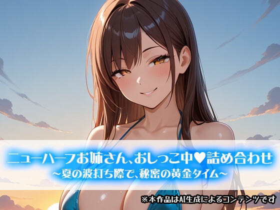ニューハーフお姉さん、おしっこ中詰め合わせ ~夏の波打ち際で、秘密の黄金タイム~