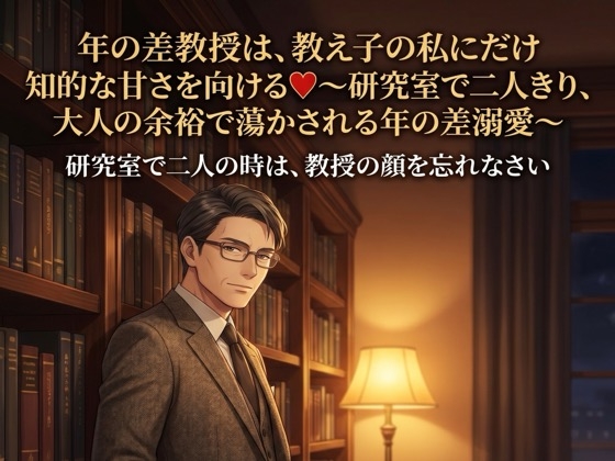 年の差教授は、教え子の私にだけ知的な甘さを向ける♡〜研究室で二人きり、大人の余裕で蕩かされる年の差溺愛〜【年の差/教授/溺愛/バイノーラル】-0画像