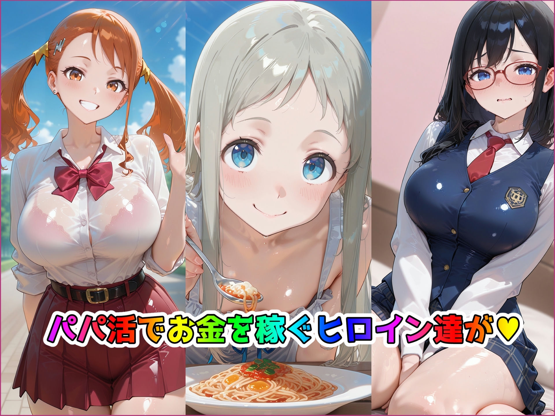 パパ活ヒロインと膣内射精えっちする話 あのは〇の3人編 安城〇子&め〇ま&つ〇こ サンプル2
