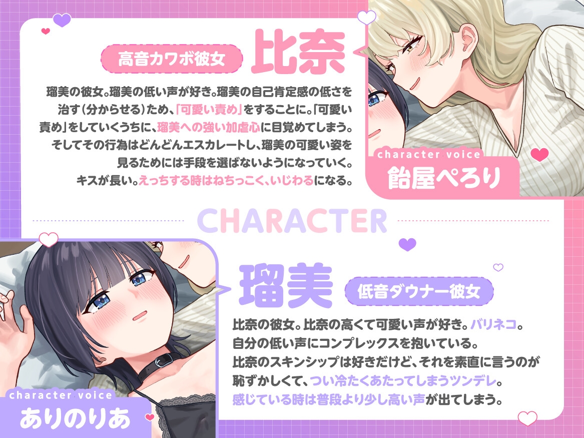 【甘々百合えっち】低音ダウナー彼女を高音カワボ彼女が可愛い責めでイかせまくる話 画像1