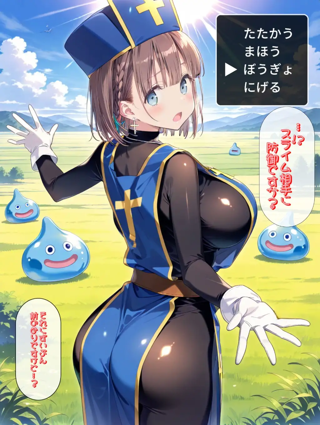 もしもエッチな水着を装備した僧侶があ○ちゃんだったら サンプル画像 5