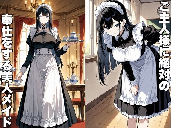 パイパン巨乳エロメイド 巨根おじさんに奉仕中 画像1