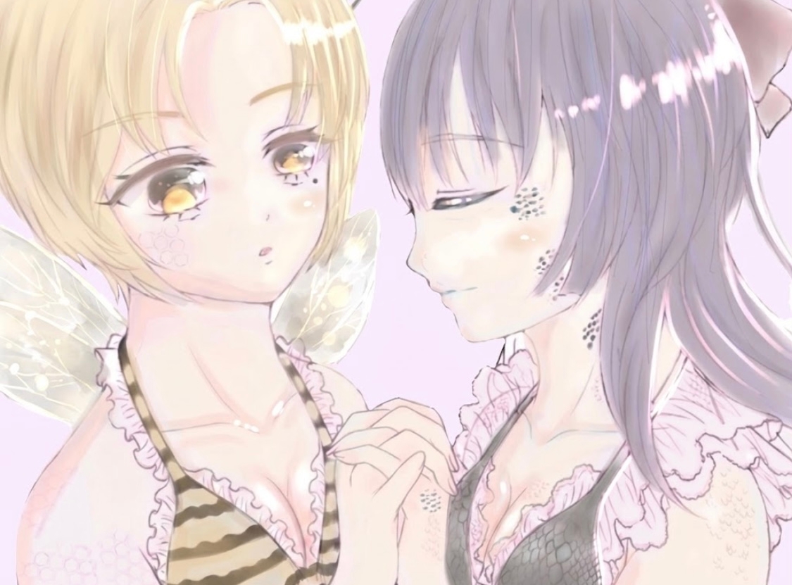 ～屋敷で看病されて～ドSな女王蜂とヤンデレ清姫による麻酔の脳姦責め こちょこちょ 甘噛み 囁きෆෆෆ 画像1