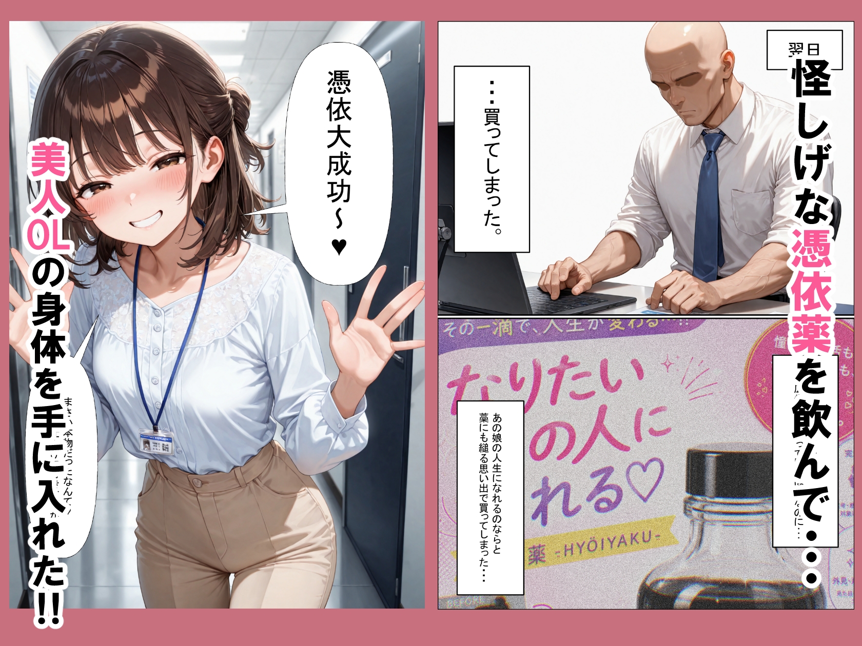 人格射精IV〜ただの中年男が美人OLの人格排泄 人生乗っ取ってメスになる話〜 画像2