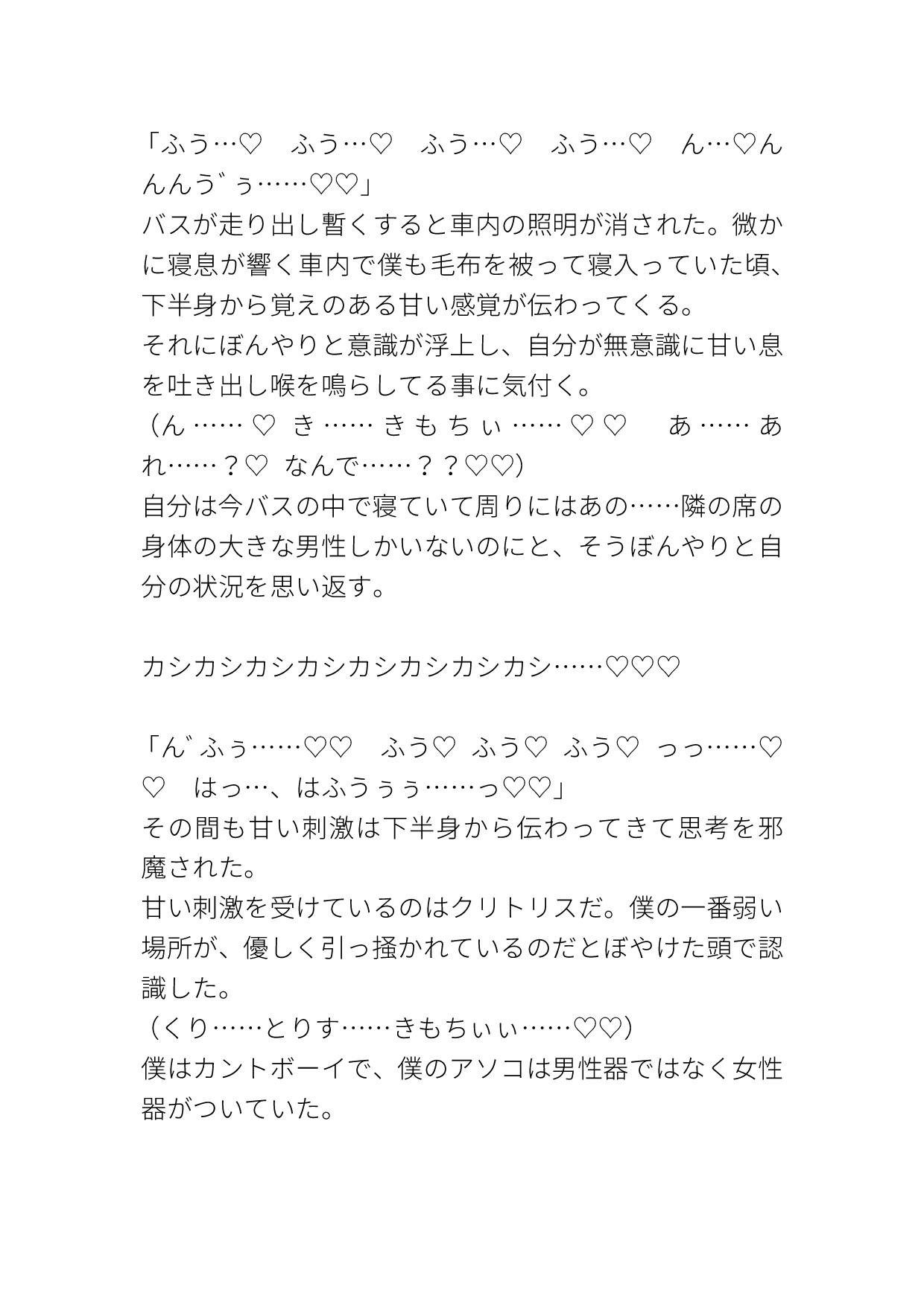 夜行バスで隣の男性にずっとクリ責めされるカントボーイ [タマ] | DLsiteがるまに 4