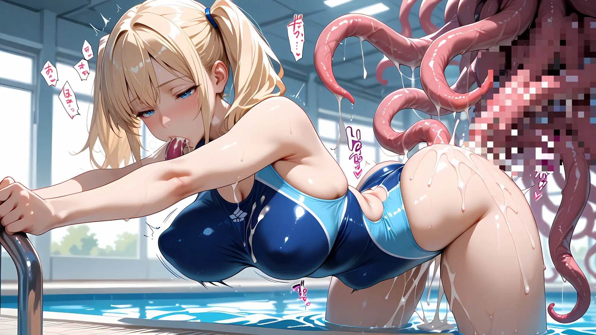金髪ツインテール美女が触手に。。。 サンプル画像 4