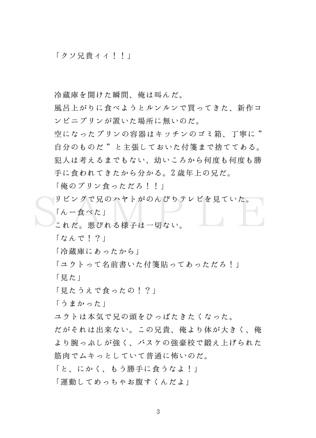 兄に勝手におやつを食べられまくるので、スライム排泄粉を入れて弟の俺はニヤニヤ笑う [ろろん] | DLsiteがるまに 3