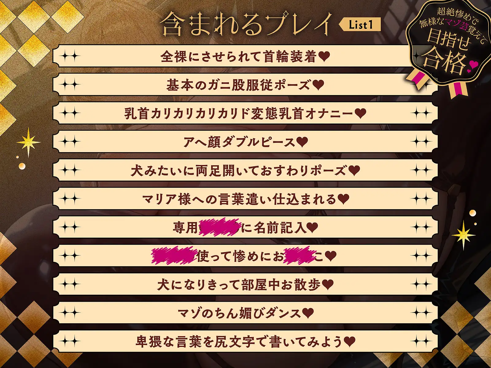 【1時間56分マゾ芸三昧】ド変態マゾオーディション 超絶惨めなで無様なマゾ芸覚えて目指せ合格 サンプル画像 2