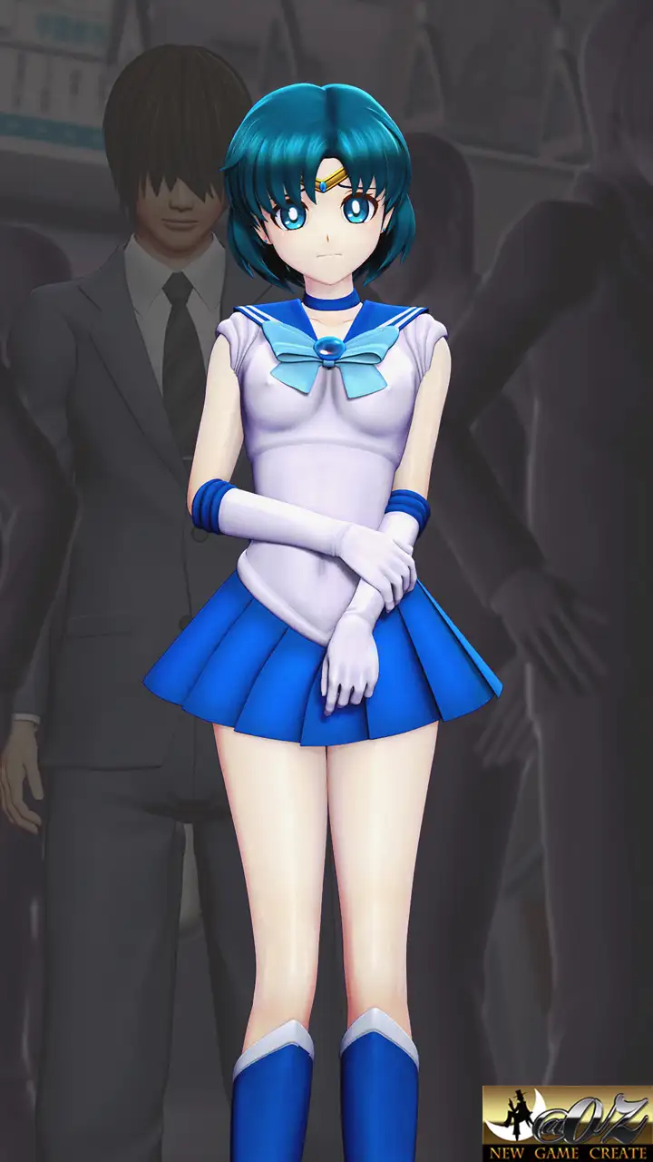 痴△電車[美少女戦士 水星編]痴〇退治に満員電車へ乗り込んだ美少女戦士たちを待ち受ける淫魔の罠  襲い掛かる恥辱の毒牙に堕ちる亜実 サンプル画像 8