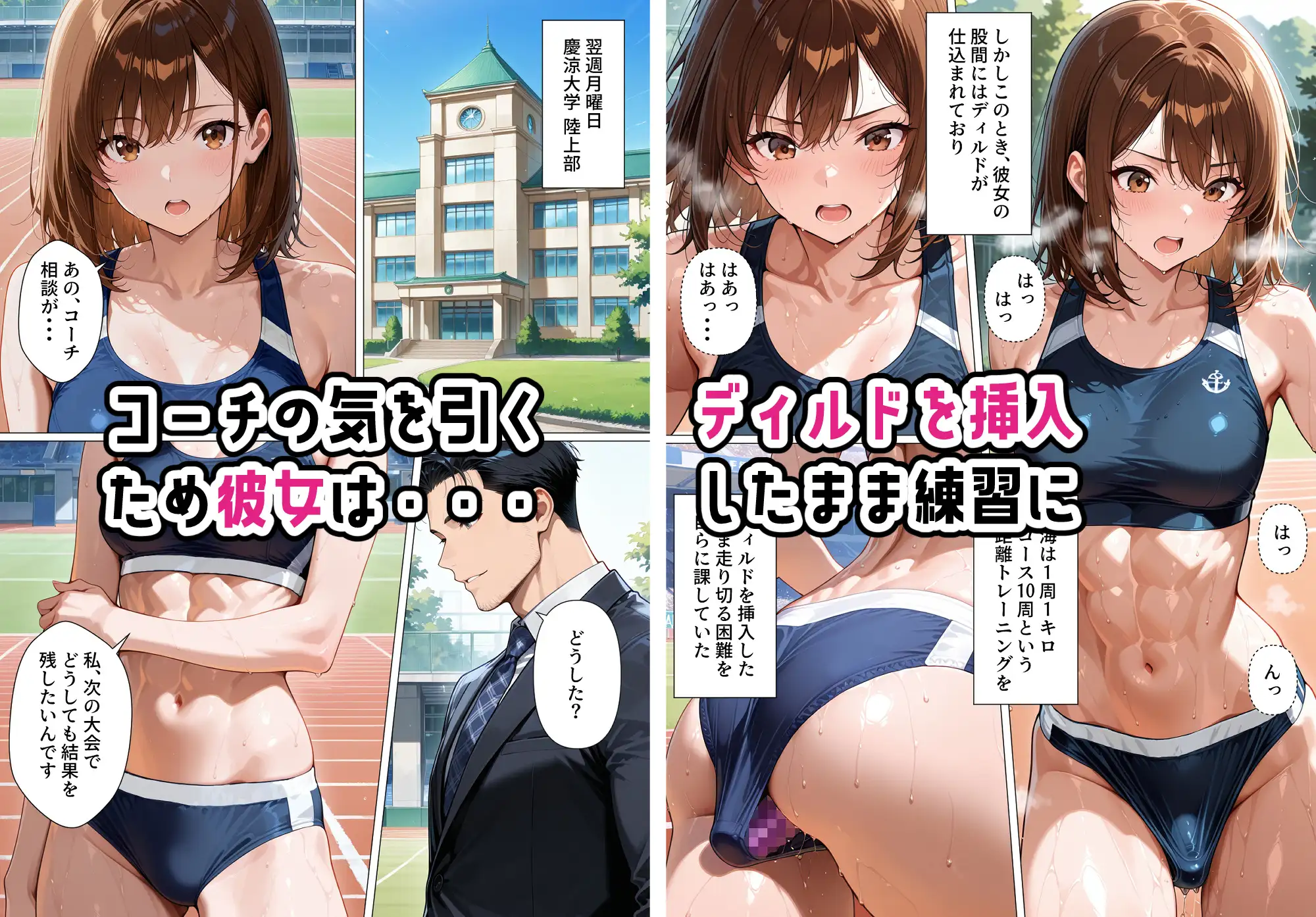 陸上女子・七海美咲のハードなトレーニング サンプル画像 2
