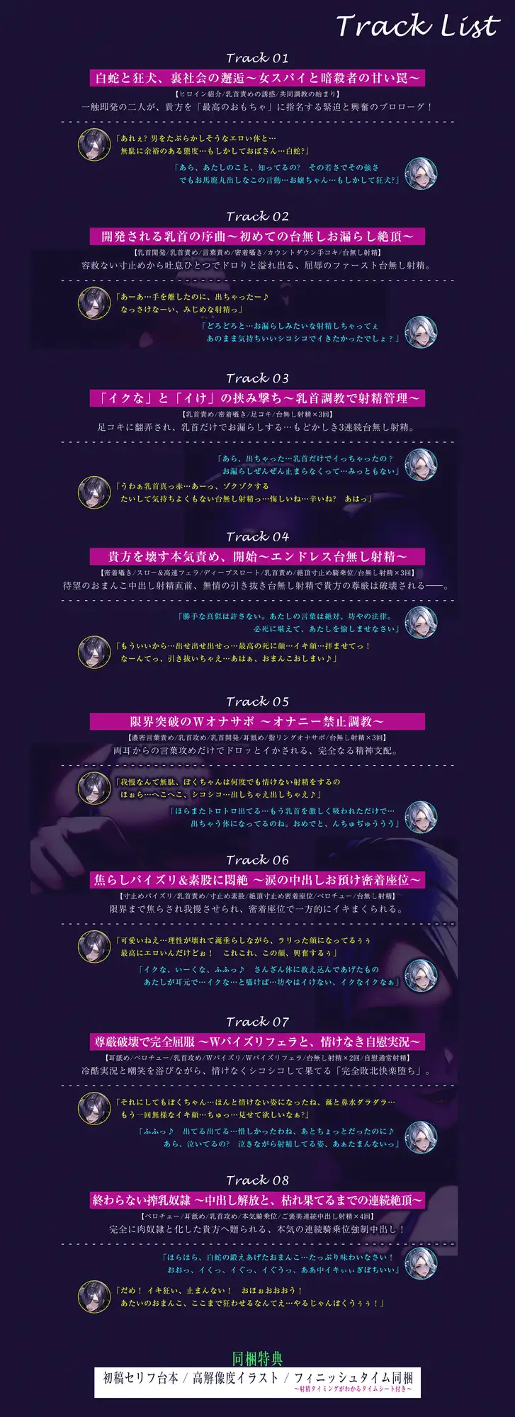 【究極男性受け】甘サド女スパイとドスケベ暗殺者の乳首攻め逆レ ～乳首開発×「イけ&イクな」正反対煽り×台無し射精～《!3大早期購入特典!》_7