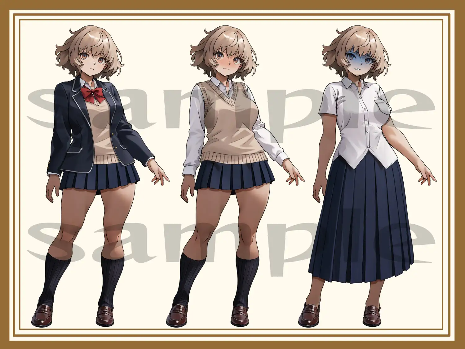 【立ち絵素材】学園シリーズ 制服ブレザー Vol01-03