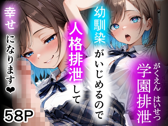 学園排泄 幼馴染がいじめるので人格排泄して幸せになります