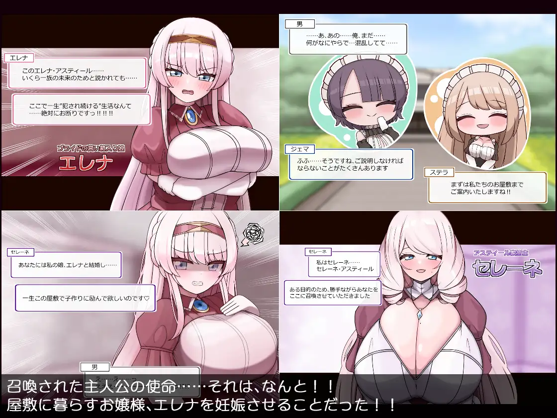 爆乳令嬢とむちむちメイド ハラマセ懇願ハーレム生活 サンプル画像 2