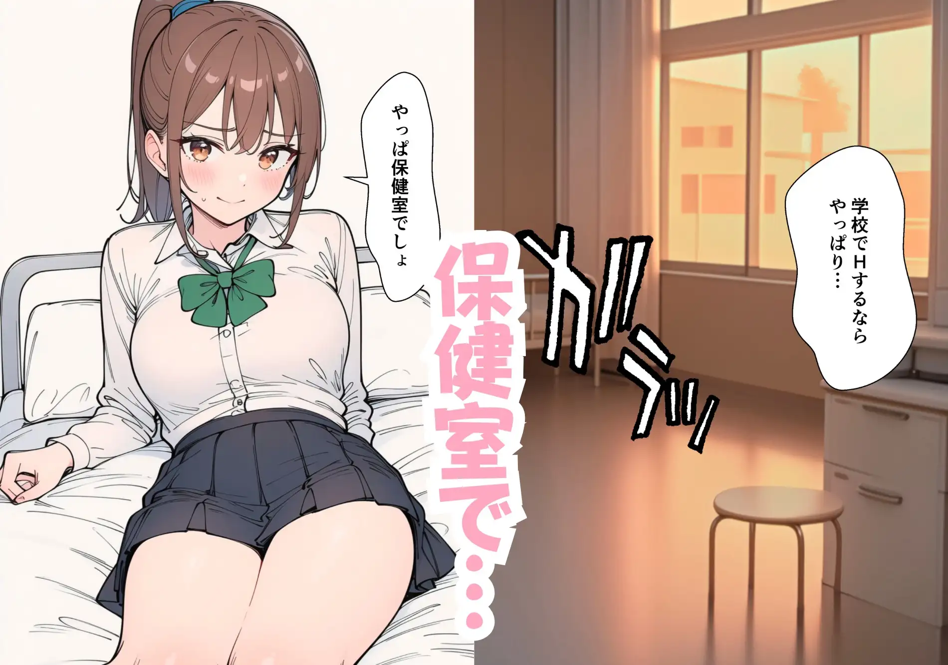 学校の中でエロい彼女と濃厚ラブラブHした話 サンプル画像 6