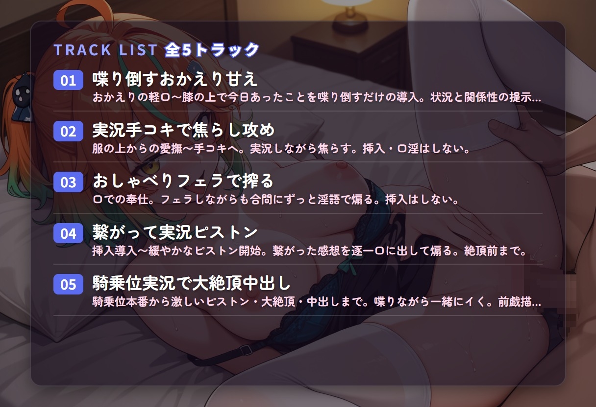 【おしゃべり淫語×全肯定彼女】喋りっぱなし生意気同棲彼女のとろとろ実況中出しえっち ～口より先にイカされちゃう♡～(全46分) 画像2