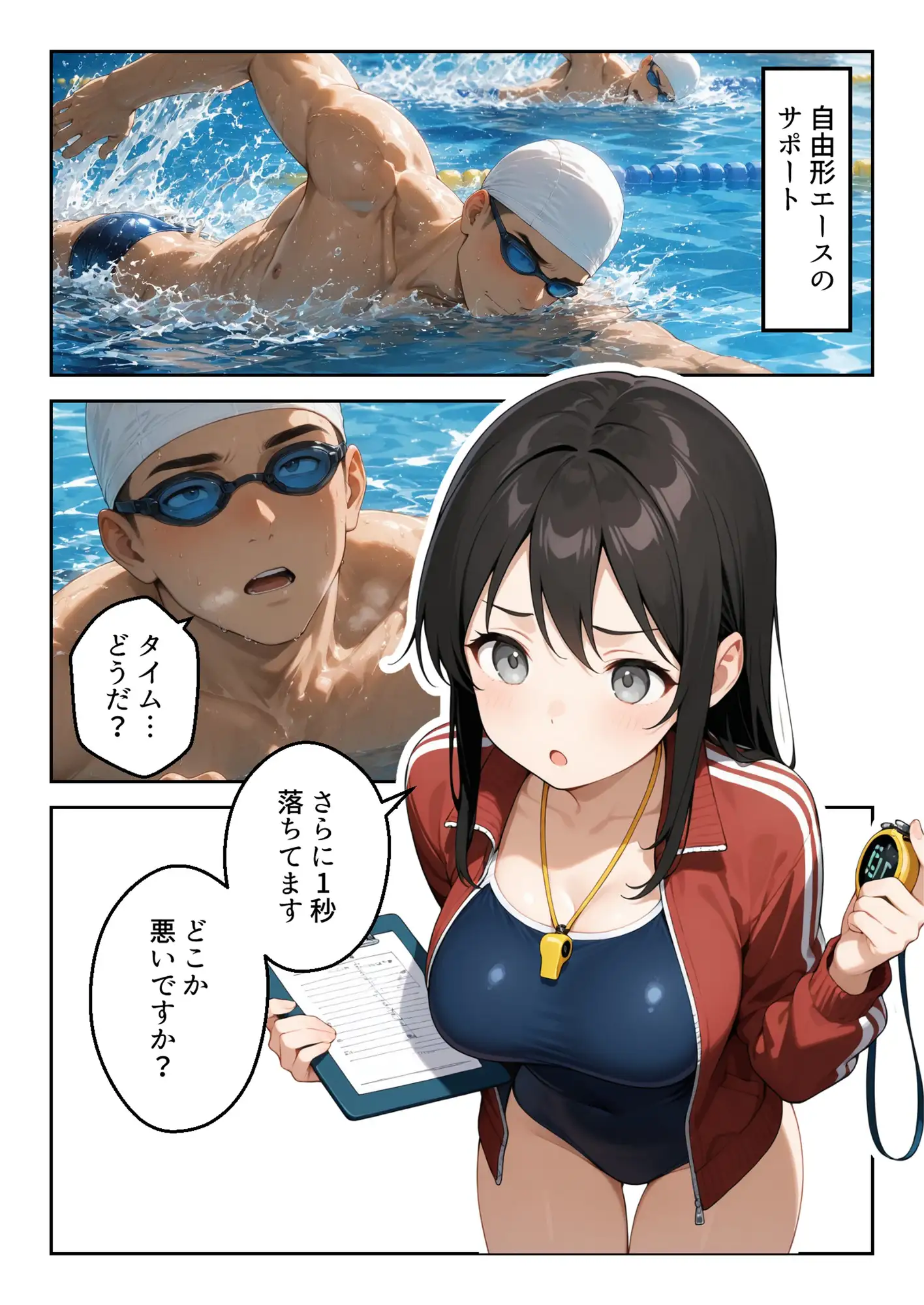 水泳部マネージャーのイキすぎた熱血サポート サンプル画像 2