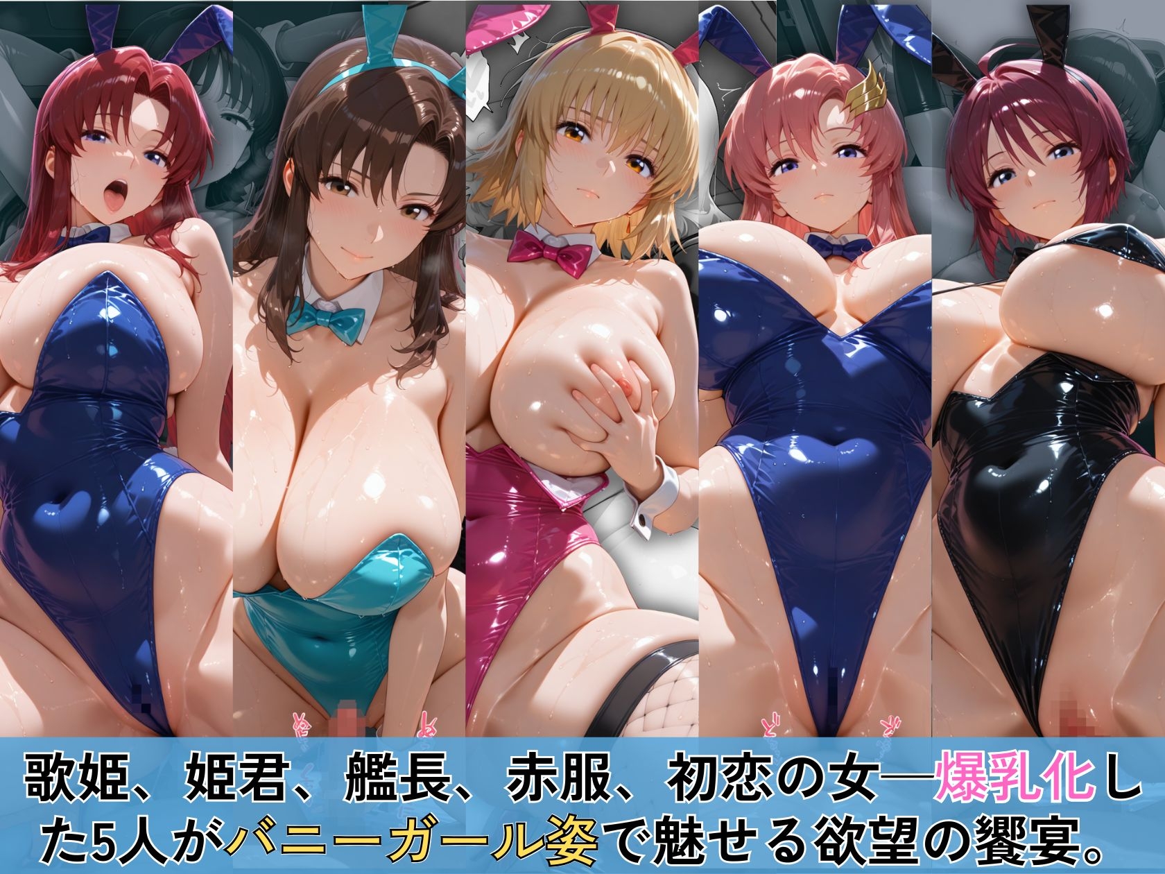 欲望のガ〇ダムSEED 爆乳ヒロイン5人がバニーガールで蕩ける500枚 画像1