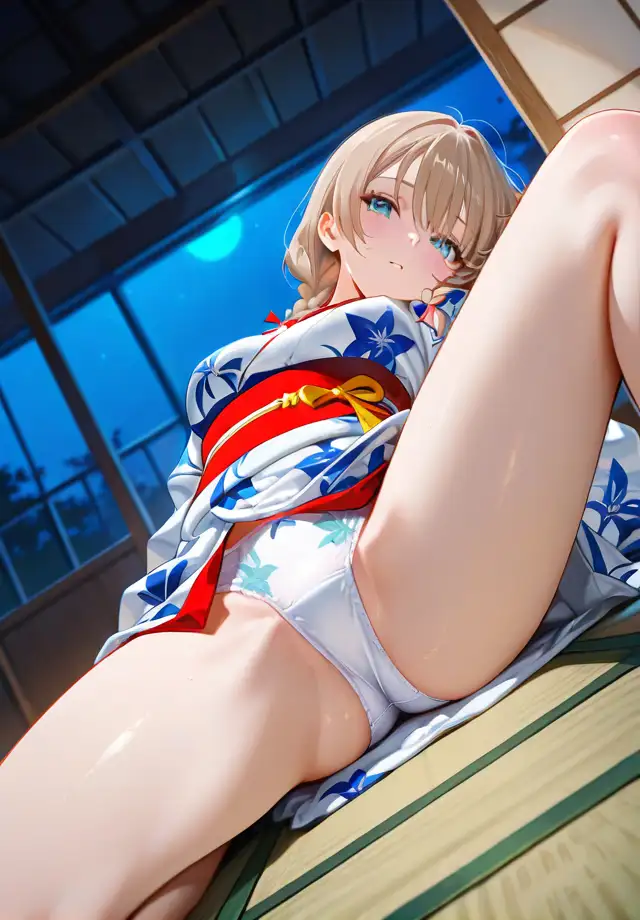 夏夜の浴衣から覗く下着 サンプル画像 5