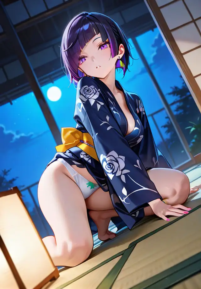 夏夜の浴衣から覗く下着 サンプル画像 8