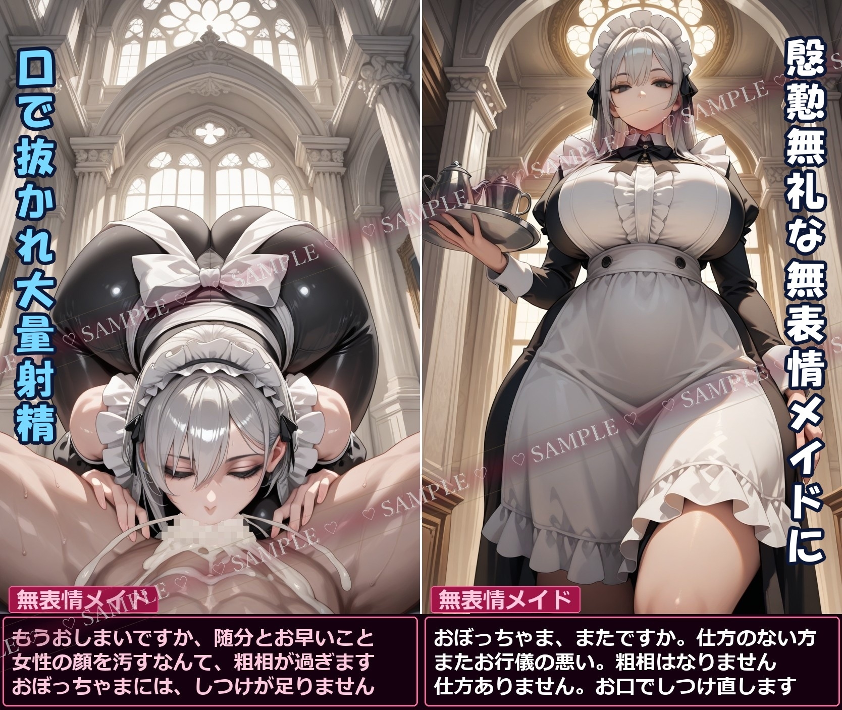 【無表情2コマ】塩対応のデカ女に淡々とヌかれる 画像2
