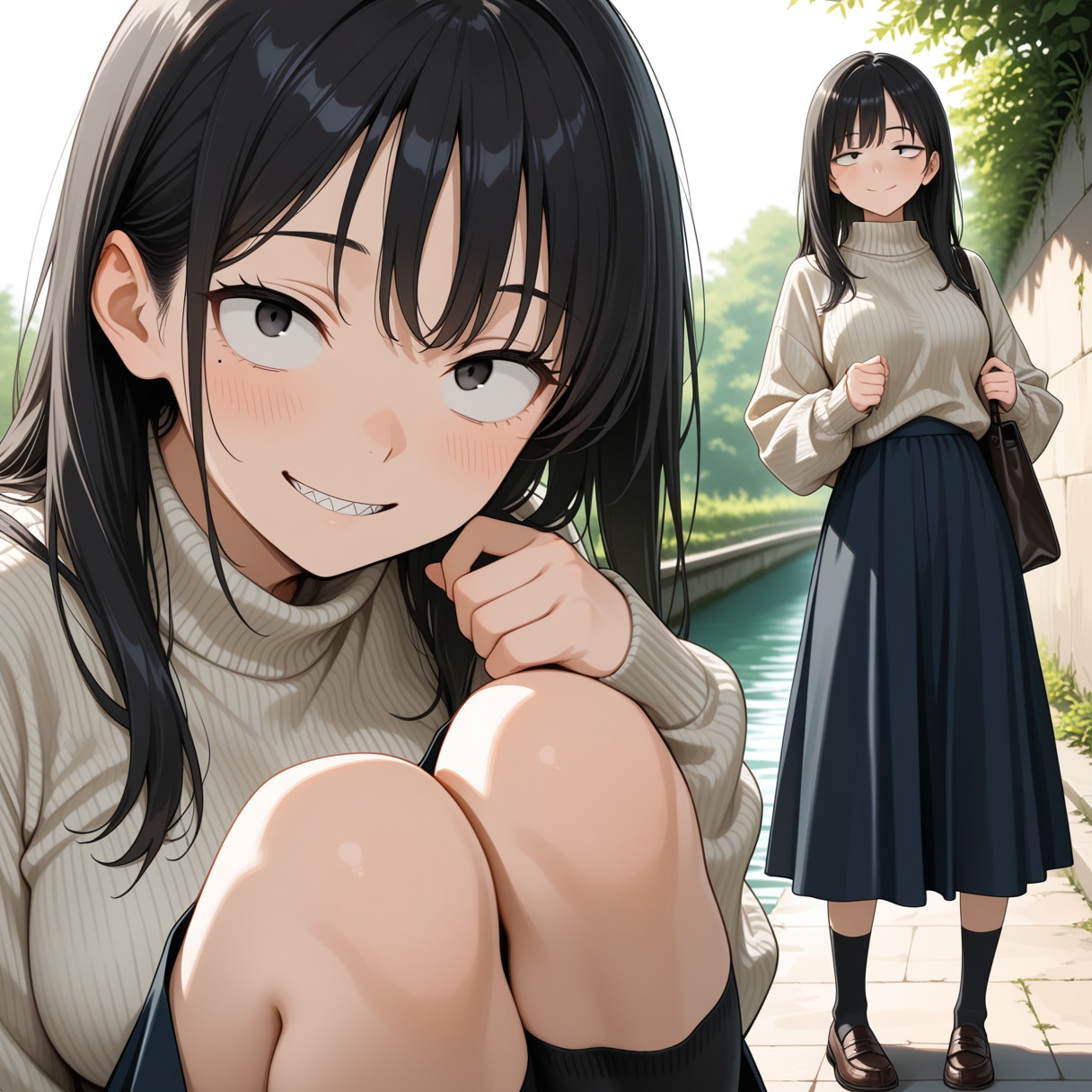 三白眼の彼女は巨乳でえっち、コスもしてくれる 画像1