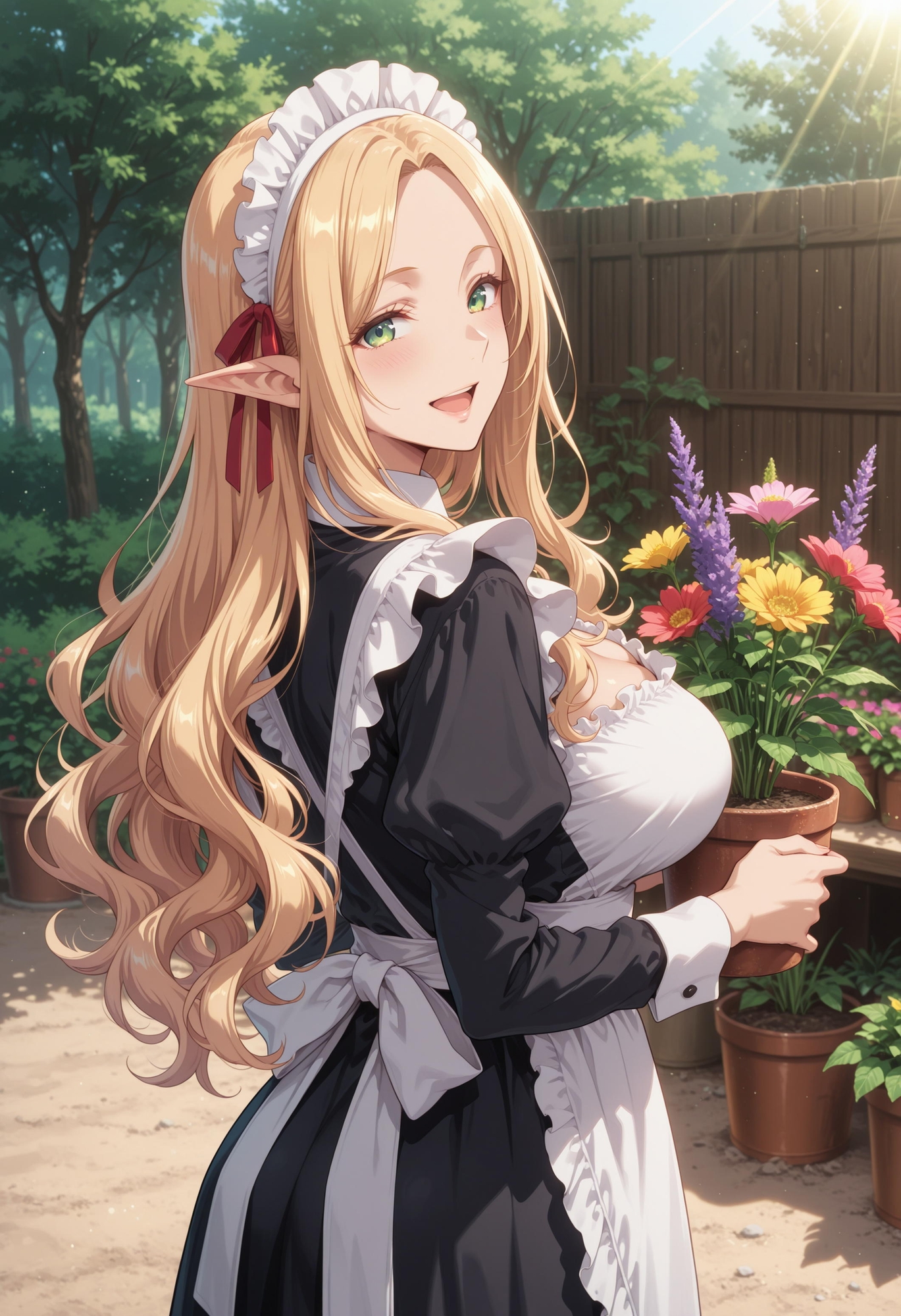 エルフのメイドさんの誘惑5 画像1