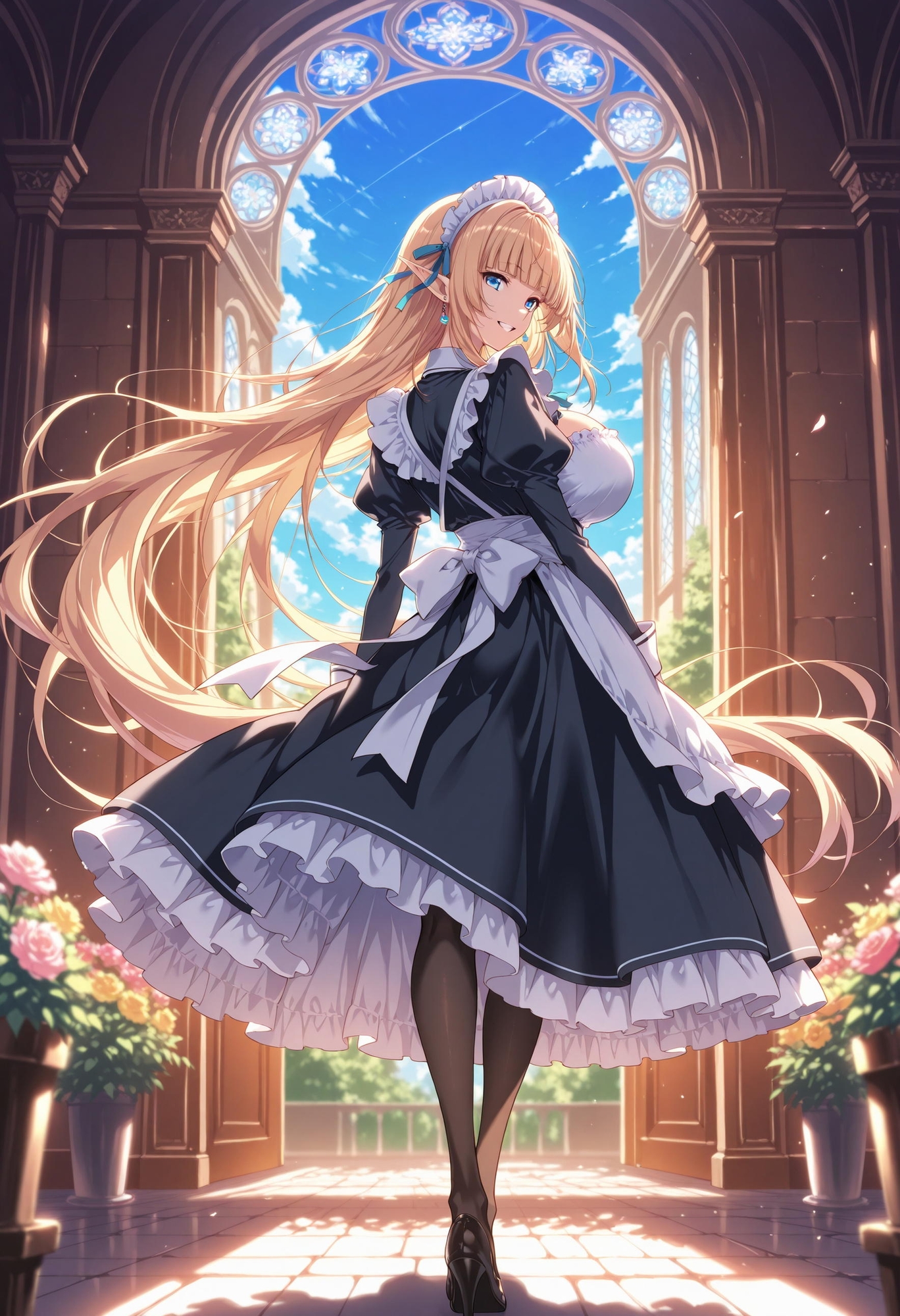 エルフのメイドさんの誘惑6 画像1