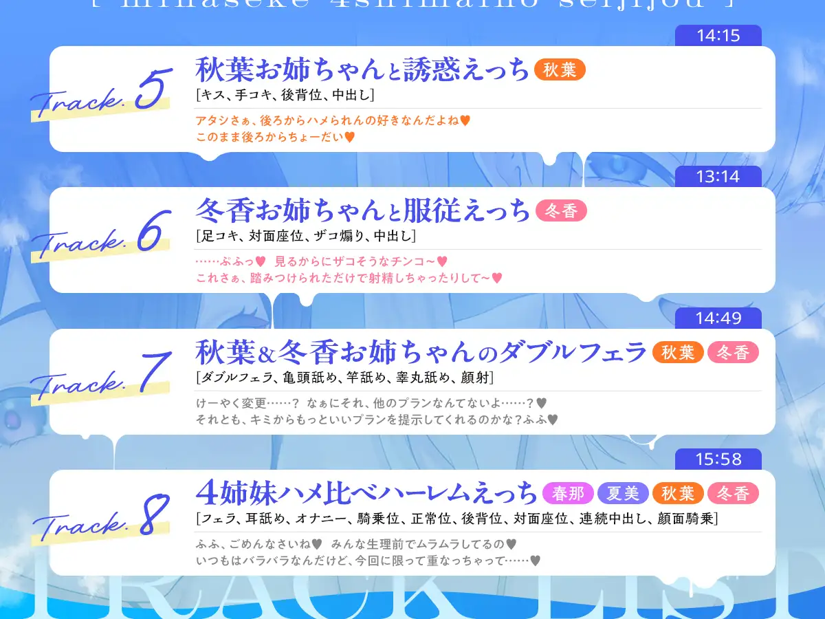 水無瀬家4姉妹の性事情 サンプル画像 7