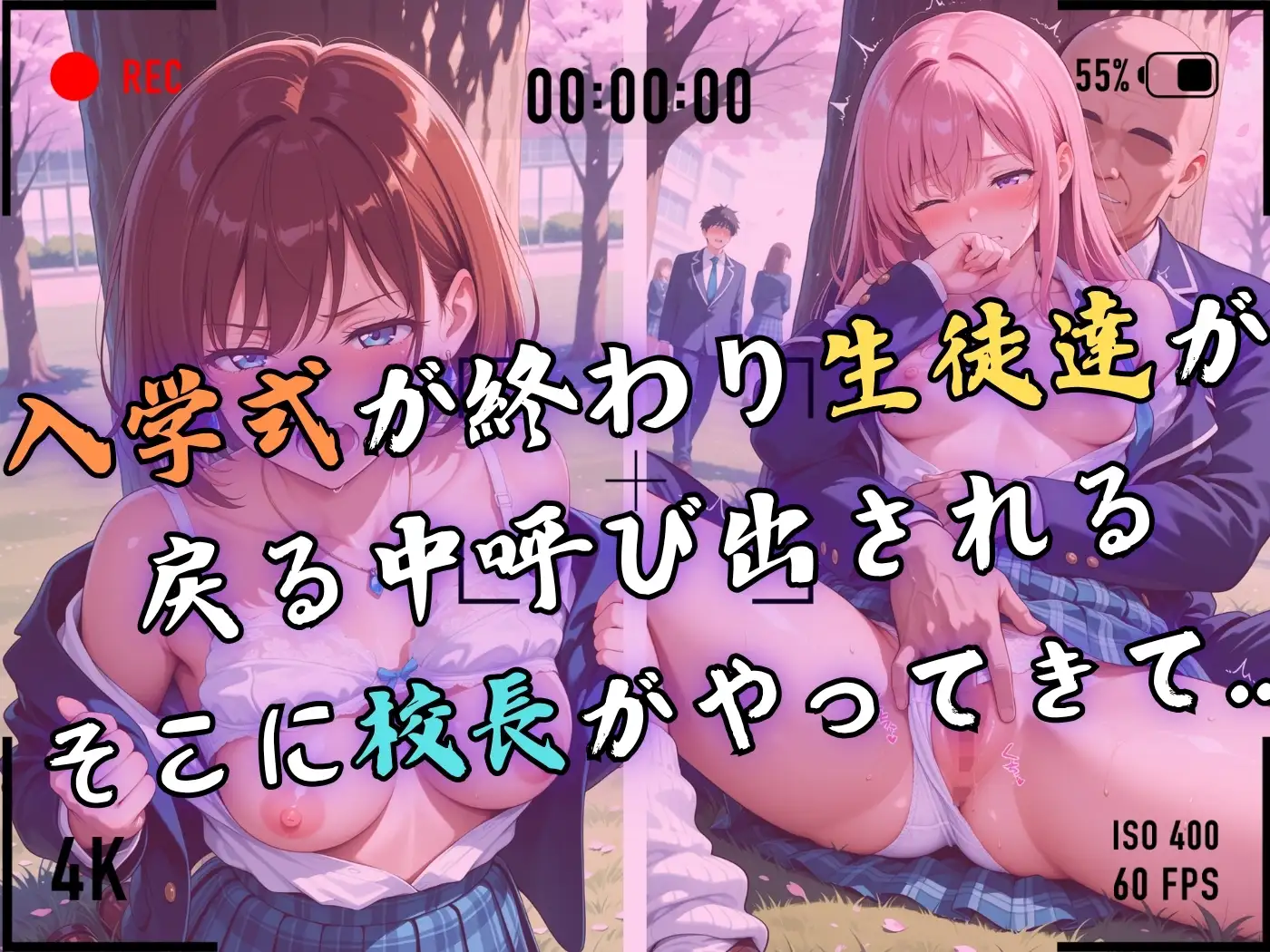 【4Kイラスト】1万3000人の生徒を抱いた校長による女子生徒への性指導(入学式編) サンプル画像 4