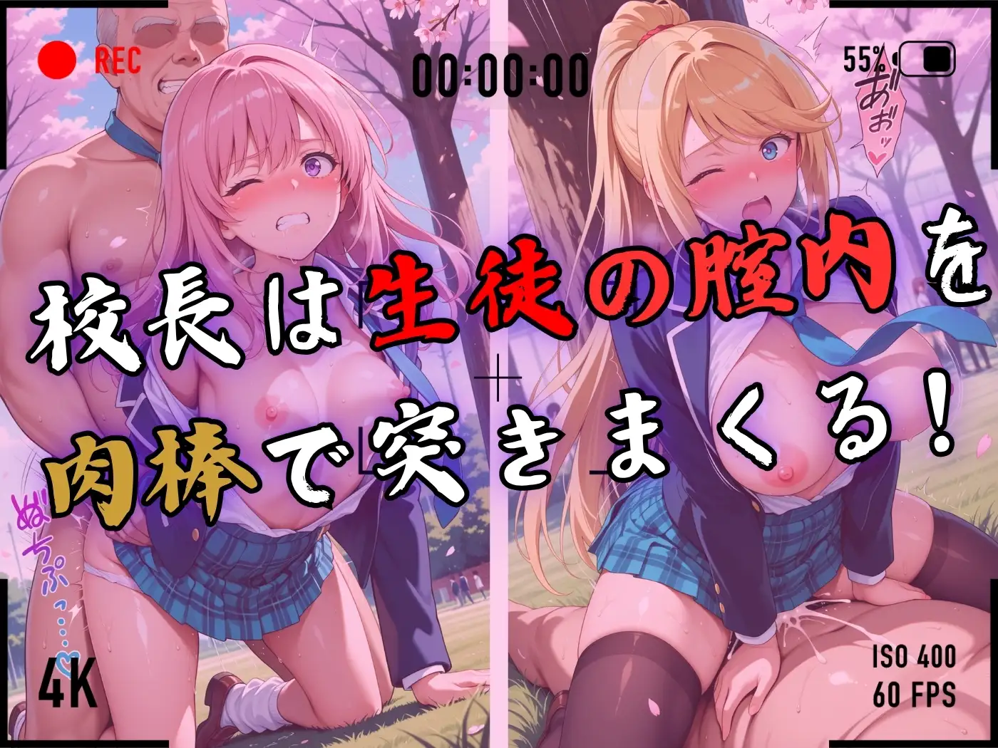 【4Kイラスト】1万3000人の生徒を抱いた校長による女子生徒への性指導(入学式編) サンプル画像 6