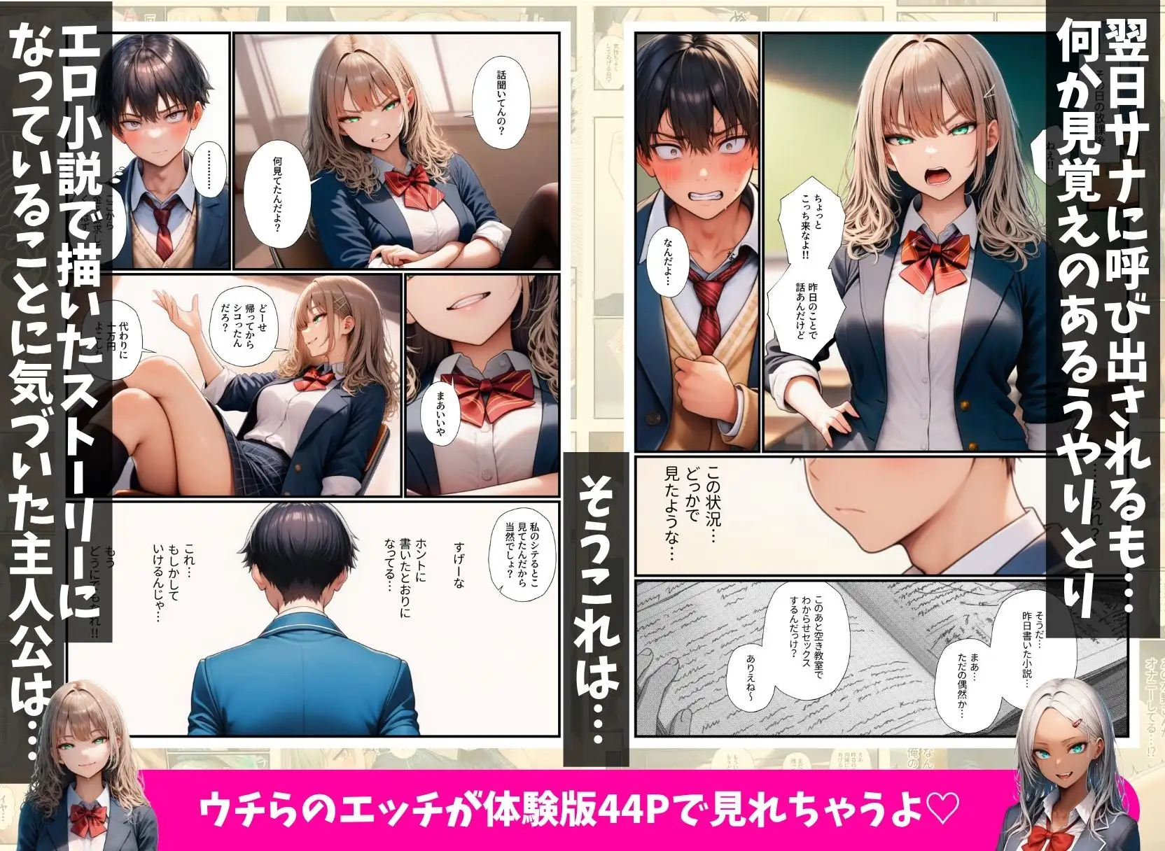 オタクの俺をいじめる一軍ギャル達をエロ小説のネタにしたらホントに中出しセックスできちゃった話 サンプル画像 4