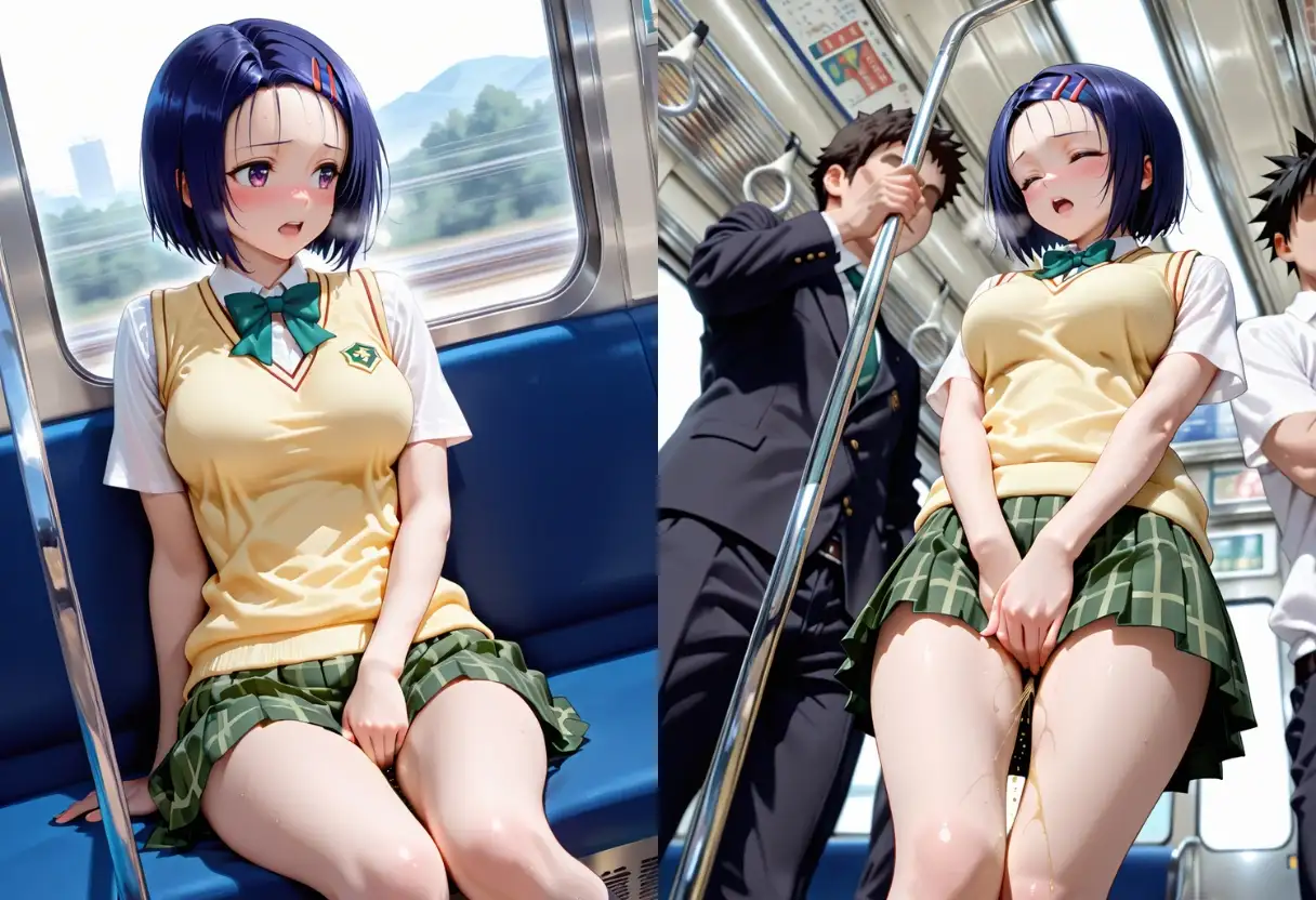 我慢できなく外でお漏らし サンプル画像 3