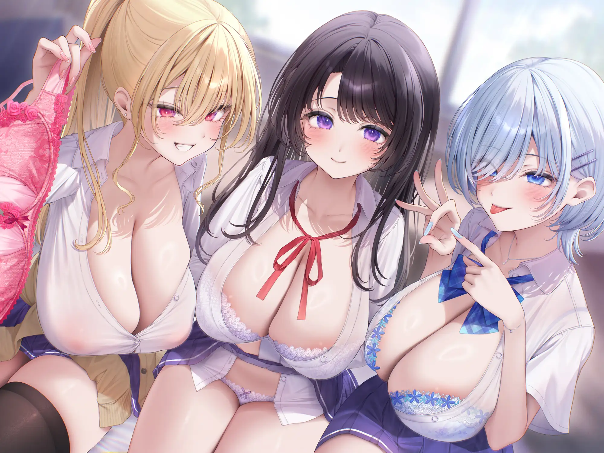 【求婚逆レ●プ】誘い孕ませ3ギャル教え子 ～「先生の赤ちゃんほしい♡」とチン媚びしながら耳元で中出し願望を伝えて溺愛してくれる生徒たち～《3大早期特典付き》 サンプル画像 9