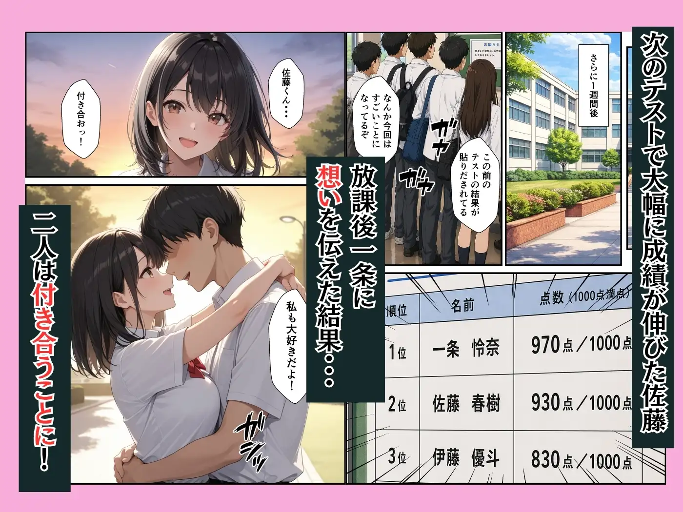 成績学年トップの生徒会長と成績中の下の冴えない俺が生ハメセックスできた話 サンプル画像 8