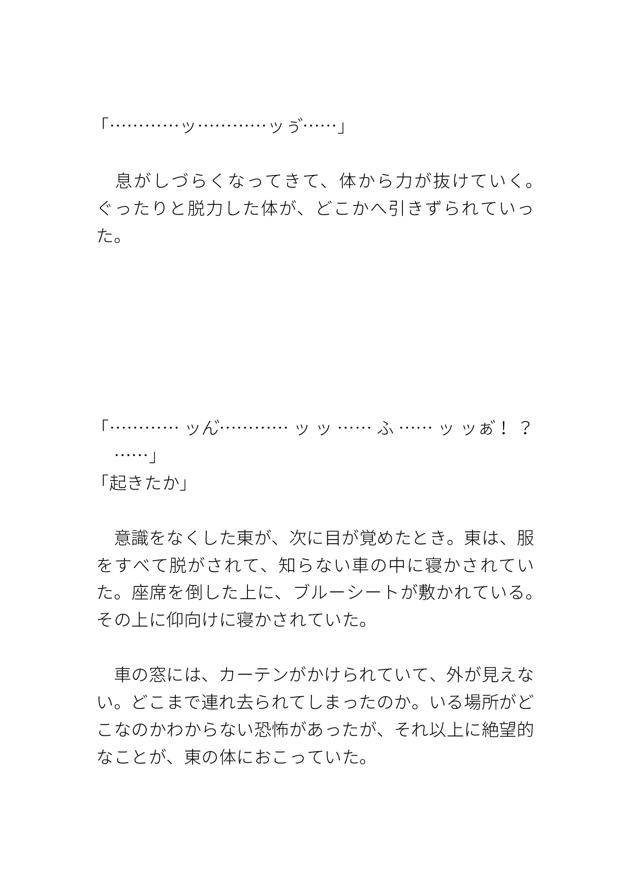 覆面男に連れ去られて車内でキメセクさせられるカントボーイ [ハルツグ庵] | DLsiteがるまに 3