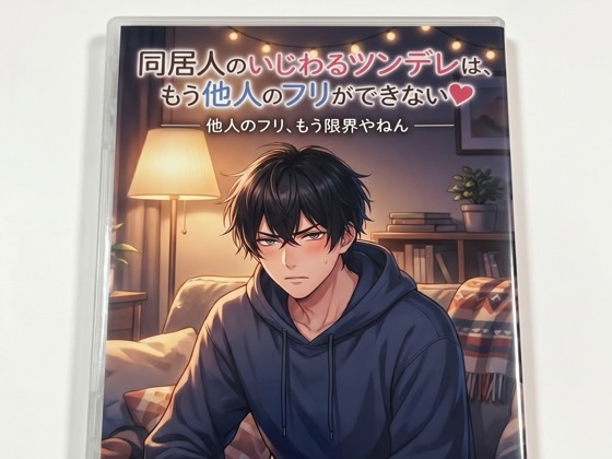 同居人のいじわるツンデレは、もう他人のフリができない♡〜壁の薄い部屋で声を殺して、夜だけ甘い同居人に耳舐め&生中出しされる〜【関西弁/バイノーラル】-0画像