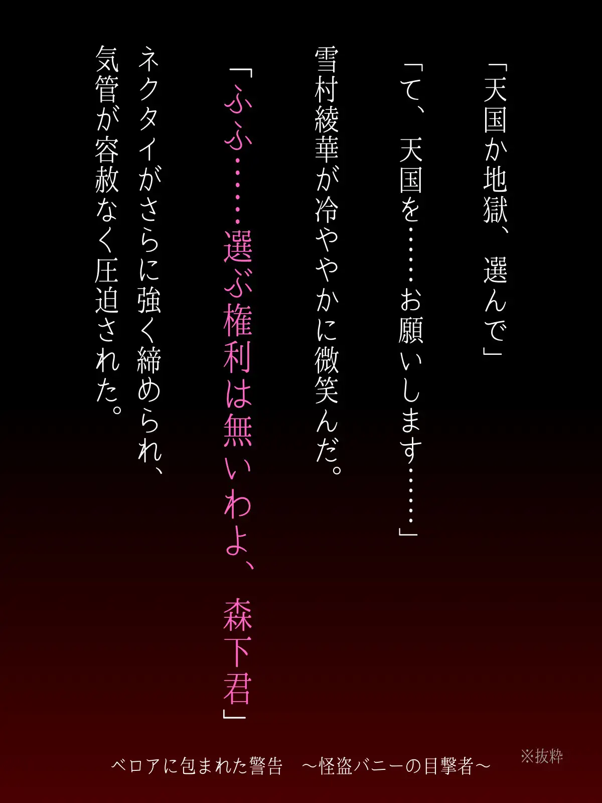 ベロアに包まれた警告 ～怪盗バニーの目撃者～ サンプル画像 2