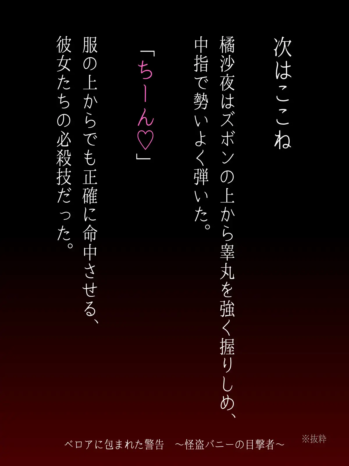 ベロアに包まれた警告 ～怪盗バニーの目撃者～ サンプル画像 3