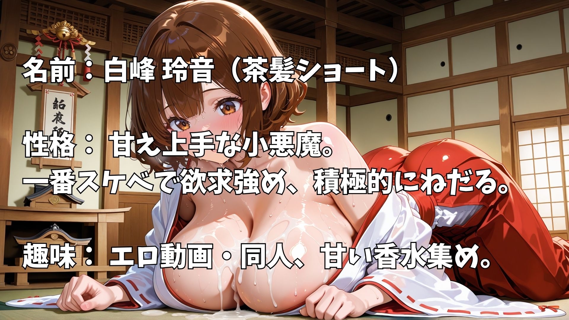 【4K】巫女バイト爆乳JK3人と神社内で禁断セックス サンプル8